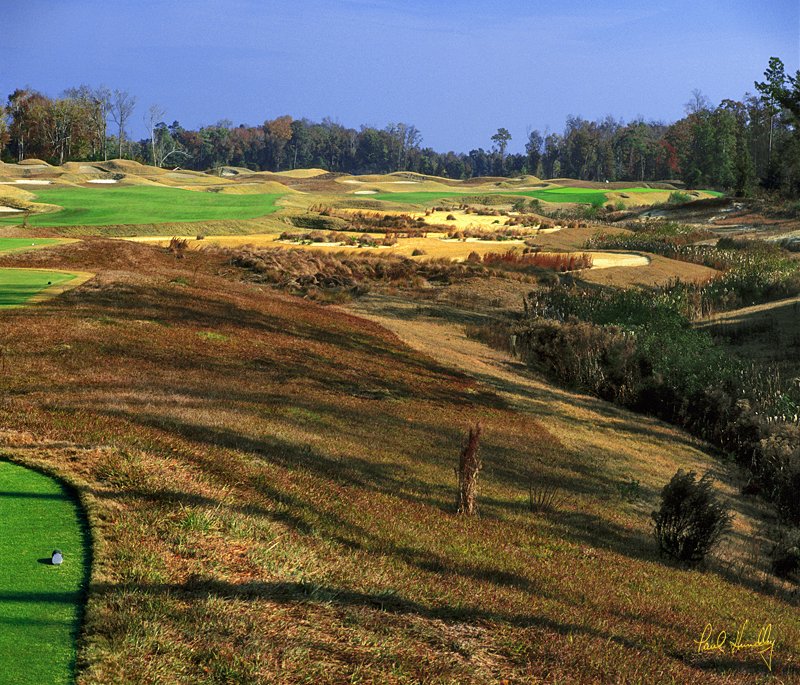 B113a--0702  (1.15  AR).jpg :: The seventh hole at Barefoot Landing GC; The Pete Dye Course; North Myrtle Beach, SC