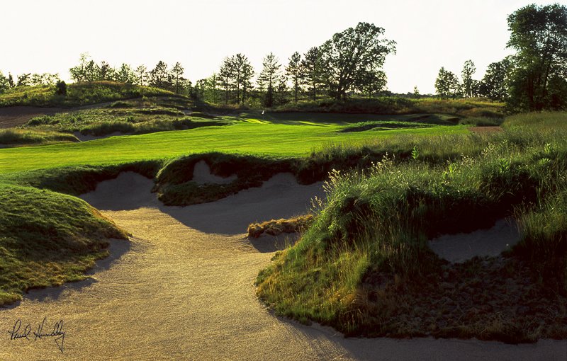E101--0406  800px.jpg :: Erin Hills golf course, fourth hole; Erin, Wisconsin