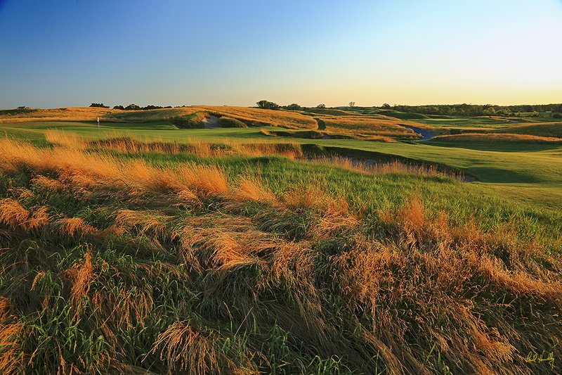 E101--1150  1200px  V1  SS.jpg :: 11th green at Erin Hills; Erin, Wisconsin.  Erin Hills, a daily fee course, was designed by Hurdzan/Fry Designs and built by Landscapes Unlimited, LLC.; photo by Paul Hundley in August, 2010; PM shoot; print aspect ratio 0.65:1