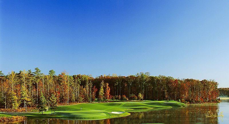 K103--1405  FPO proof  AR545.jpg :: Kinloch GC, fourteenth hole.  (Richmond, VA)