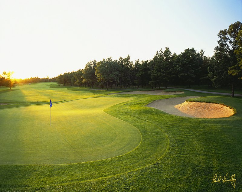 L100b--1802  (1.25  AR).jpg :: Finishing hole on the Pines course; Lake Arrowhead GC, Nekoosa, Wisconsin