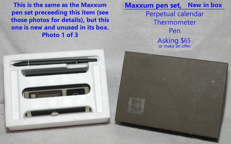 Maxxum desk set with pen calendar thermometer - NIB  1.jpg