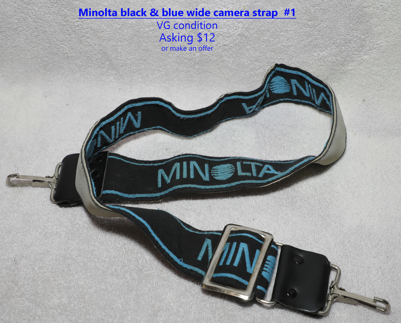 Minolta black  blue wide camera strap  1.jpg