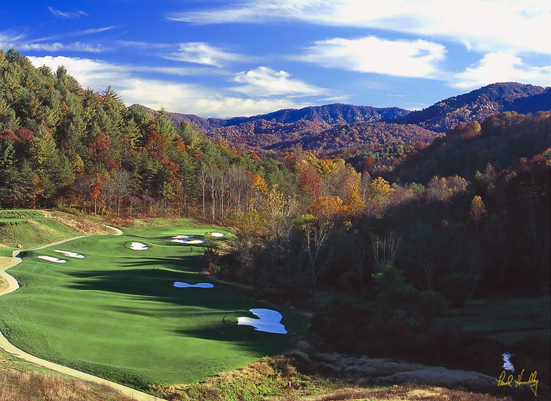 S116--0901  FPO proof scan.jpg :: Sequoyah National Golf Club, Cherokee, North Carolina, ninth hole