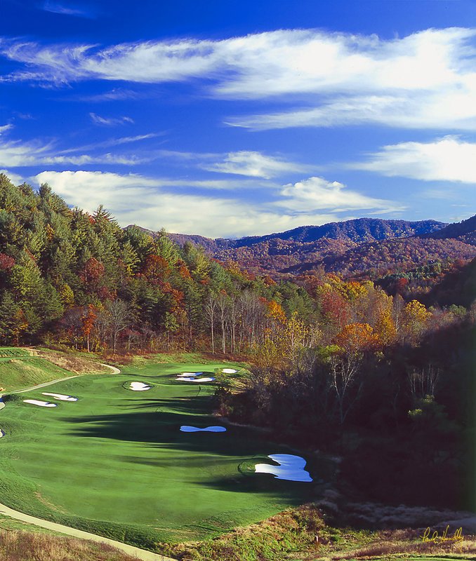 S116--0902  FPO proof scan.jpg :: Sequoyah National Golf Club, Cherokee, North Carolina, ninth hole