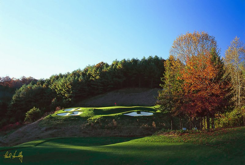 S116--1001  FPO proof scan.jpg :: Sequoyah National Golf Club, Cherokee, North Carolina, tenth hole