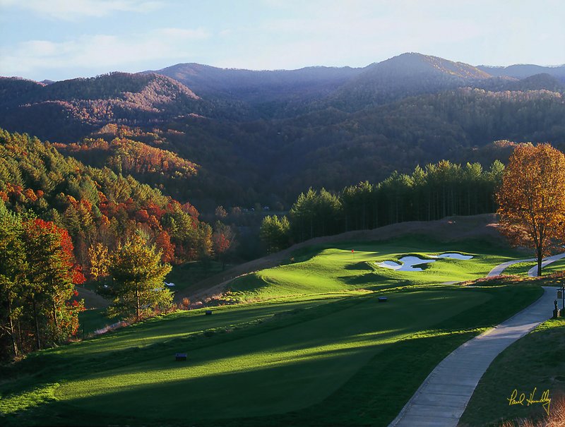 S116--1301  FPO proof scan.jpg :: Sequoyah National Golf Club, Cherokee, North Carolina, thirteenth hole