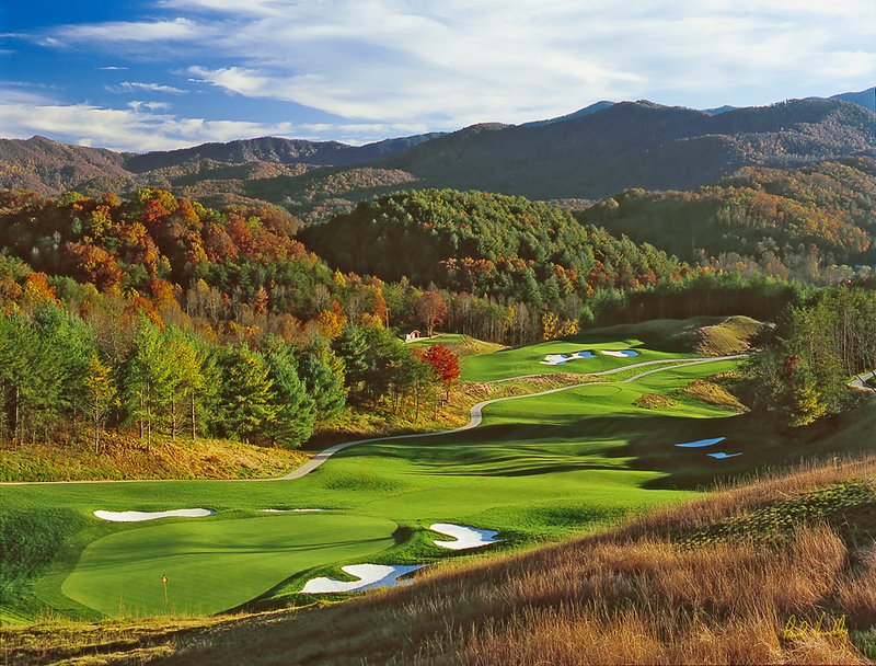 S116--1402  FPO proof scan.jpg :: Sequoyah National Golf Club, Cherokee, North Carolina, fourteenth hole