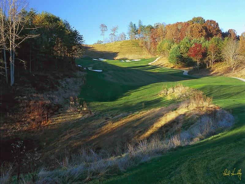 S116--1404  FPO proof scan.jpg :: Sequoyah National Golf Club, Cherokee, North Carolina, fourteenth hole