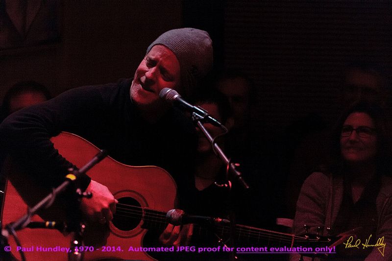 Approval proof - Peter Paul and Willy at Cafe Carpe by Paul Hundley - 14.jpg :: Willy Porter performs (with Peter Mulvey and Paul Cebar) to a sellout audience of 70 at the Cafe Carpe in Fort Atkinson, Wisconsin.  December 10, 2014.  Photograph by Paul Hundley