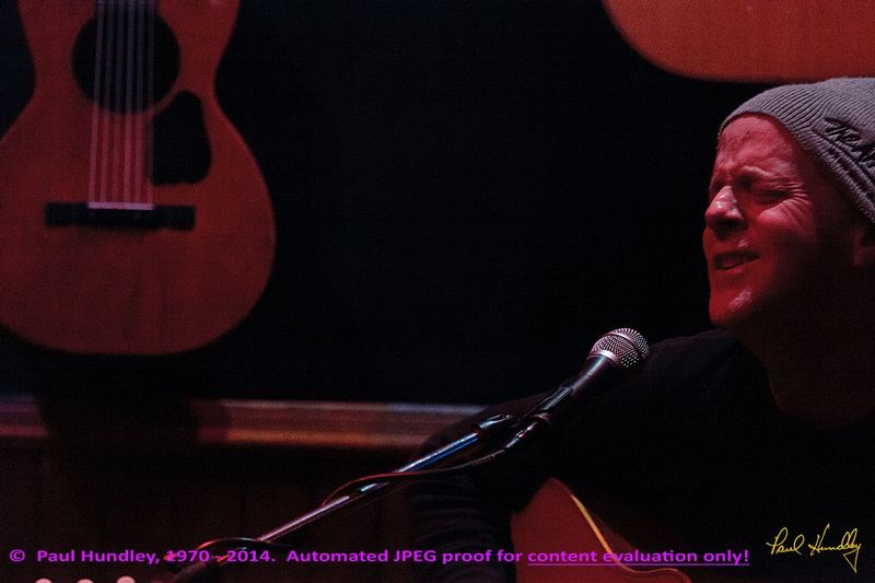 Approval proof - Peter Paul and Willy at Cafe Carpe by Paul Hundley - 63.jpg :: Willy Porter performs (with Peter Mulvey and Paul Cebar) to a sellout audience of 70 at the Cafe Carpe in Fort Atkinson, Wisconsin.  December 10, 2014.  Photograph by Paul Hundley