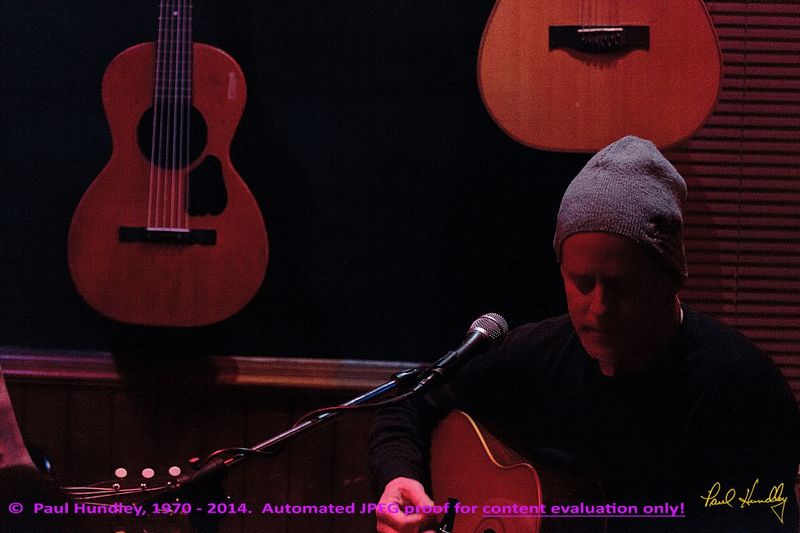 Approval proof - Peter Paul and Willy at Cafe Carpe by Paul Hundley - 67.jpg :: Willy Porter performs (with Peter Mulvey and Paul Cebar) to a sellout audience of 70 at the Cafe Carpe in Fort Atkinson, Wisconsin.  December 10, 2014.  Photograph by Paul Hundley