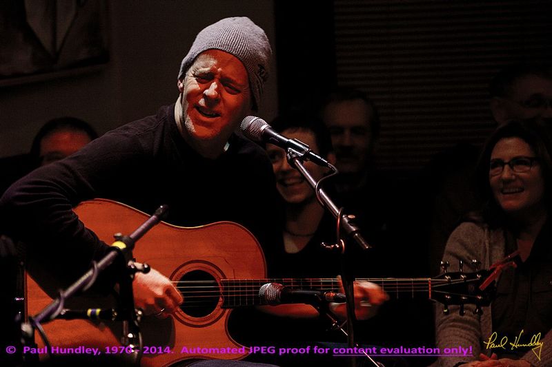 Peter Paul and Willy at Cafe Carpe by Paul Hundley - 09.jpg :: Willy Porter performs (with Peter Mulvey and Paul Cebar) to a sellout audience of 70 at the Cafe Carpe in Fort Atkinson, Wisconsin.  December 10, 2014.  Photograph by Paul Hundley
