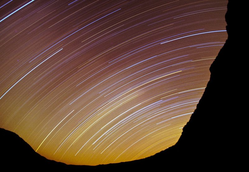 GBL-OI-8.jpg :: Long exposure showing star steaks at Haleakala National Park, Maui