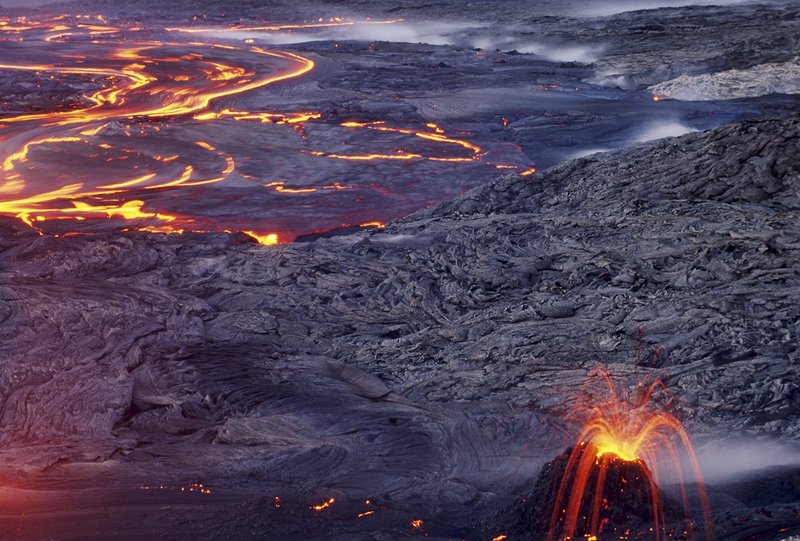 GBL-VLS-34.jpg :: Beautiful spatter eruption of a vent in Hawaii Volcanoes National Park