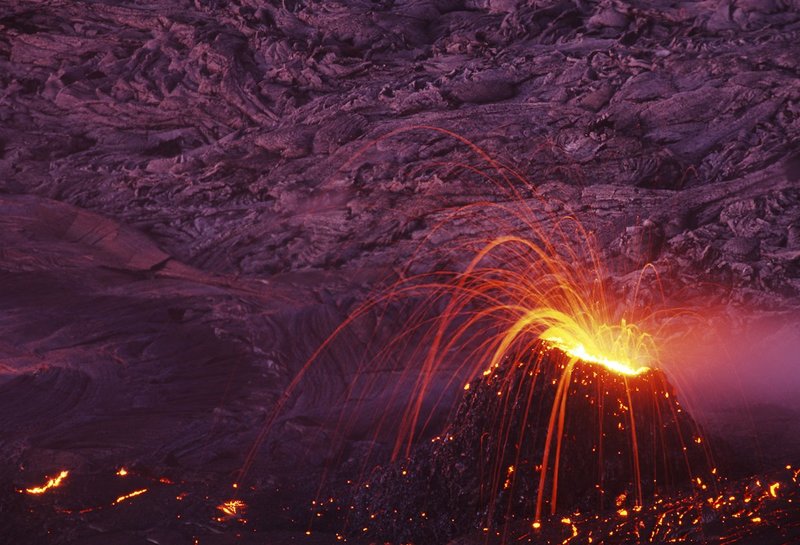 GBL-VLS-35.jpg :: Beautiful spatter eruption of a vent in Hawaii Volcanoes National Park