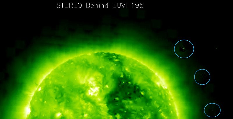 1-27-11     1.06 ZULU     STEREO SATELLITE IMAGE OF SUN AND UFO--KEN PFEIFER--NASA COPYRIGHT.jpg :: 111