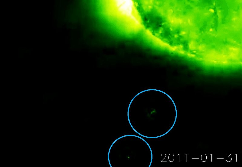 1-31-11     1.56 ZULU     STEREO SATELLITE IMAGE OF SUN AND UFO--KEN PFEIFER--NASA COPYRIGHT.jpg :: 111