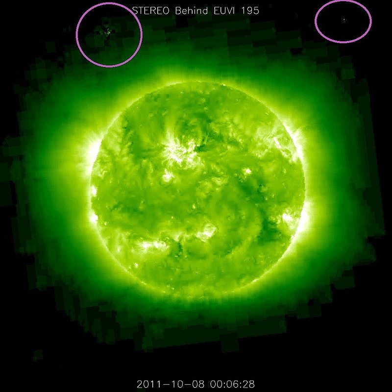 10-8-11    00.06 ZULU    LOW DEFINITION IMAGE OF SUN AND UFO BY NASA--KEN PFEIFER.jpg :: YY