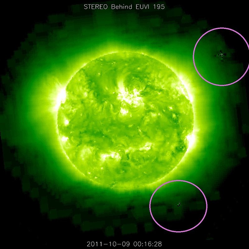 10-9-11    00.16 ZULU    LOW DEFINITION IMAGE OF SUN AND UFO BY NASA--KEN PFEIFER.jpg :: YY