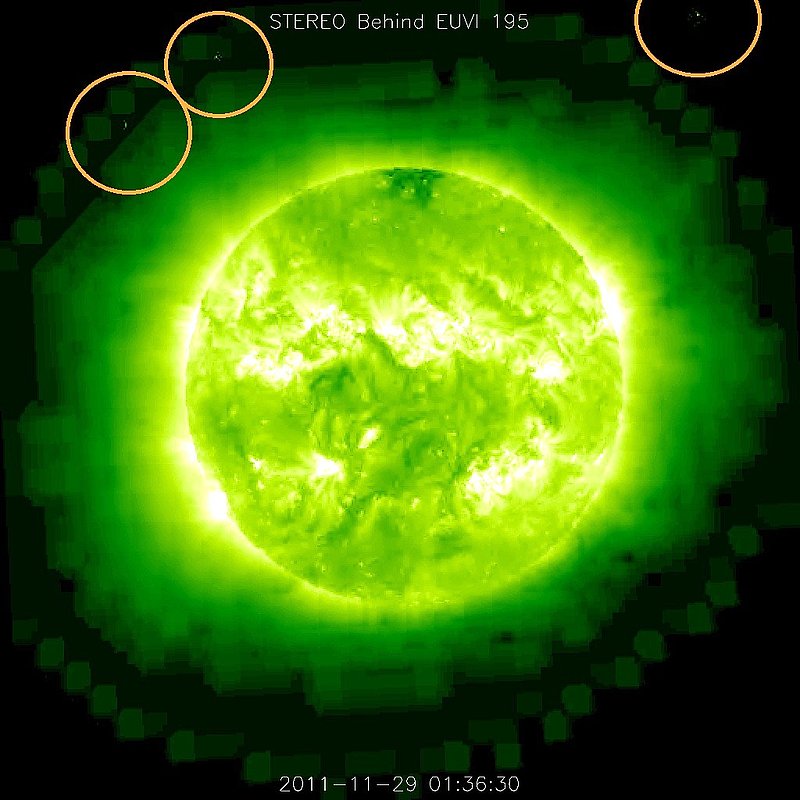 11-29-11    1.36 ZULU   LOW DEFINITION IMAGE OF SUN AND UFO BY NASA--KEN PFEIFER.jpg :: XX