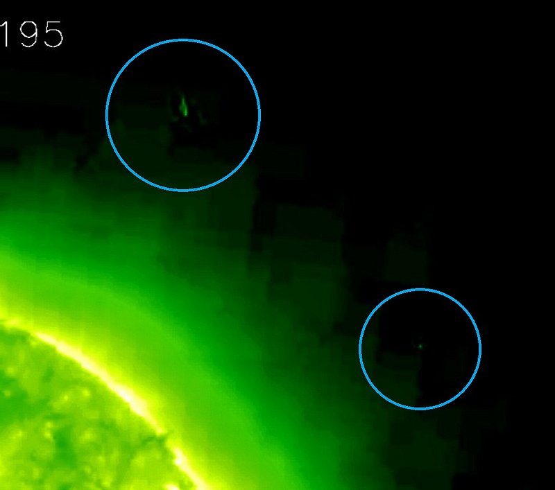 2-9-11     3.56 ZULU     STEREO SATELLITE IMAGE OF SUN AND UFO--KEN PFEIFER--NASA COPYRIGHT.jpg :: 211