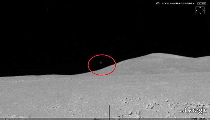 APOLLO 15--JULY 1971--HADLEY RILLE--OBJECT ON HORIZON--KEN PFEIFER--COPYRIGHT GOOGLE.jpg :: APOLLO 15--JULY 1971--HADLEY RILLE AREA--OBJECT ON HORIZON--KEN PFEIFER--COPYRIGHT GOOGLE