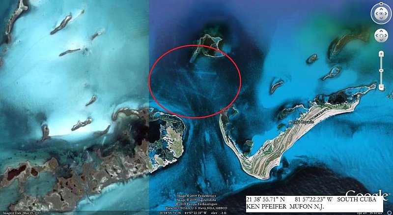 COULD THIS BE ATLANTIS IN THE SOUTHERN WATERS OF CUBA--KEN PFEIFER--GOOGLE EARTH COPYRIGHT.jpg :: h