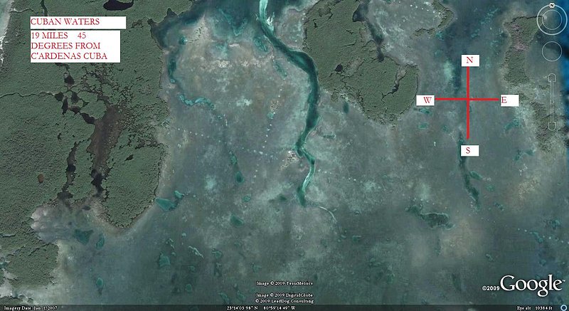 CUBAN WATERS  X MARKS THE SPOT ONE--KEN PFEIFER--GOOGLE COPYRIGHT.jpg :: X