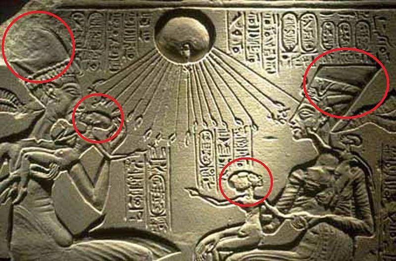 UFO  ANCIENT TABLETS WITH ELONGATED HEADS...THESE GODS WERE ALIENS.jpg :: h