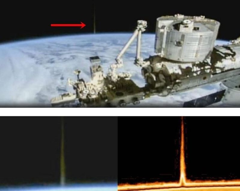4-17-16  ALIEN CRAFT AND I.S.S. IN ORBIT AND STRANGE BEAM.jpg
